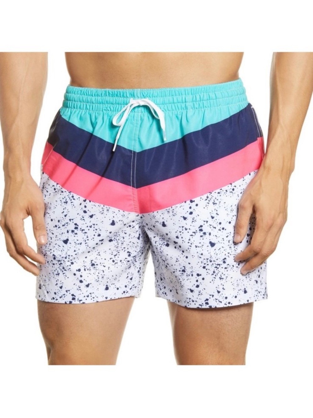 Chubbies The Aquatic Libations swim trunks retro 80s colorblock large